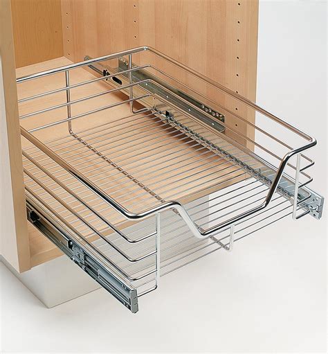 pull-out sliding steel wire cabinet organizer drawer|heavy duty pull out drawers.